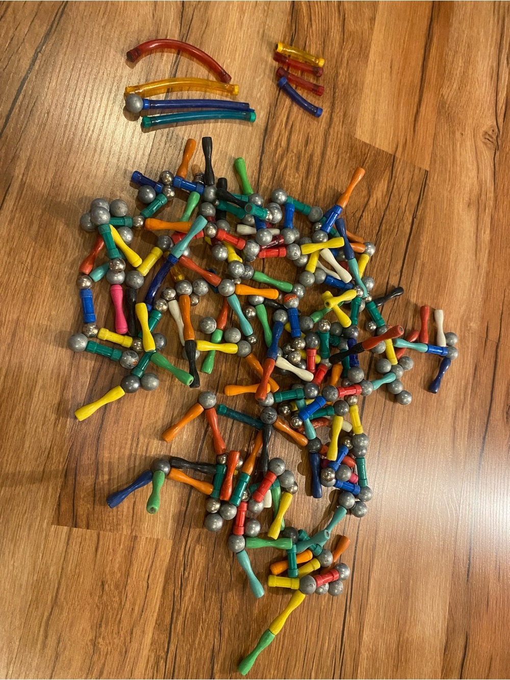Vintage Magnetic Building Pieces STEM Over 4 LBS Educational As is